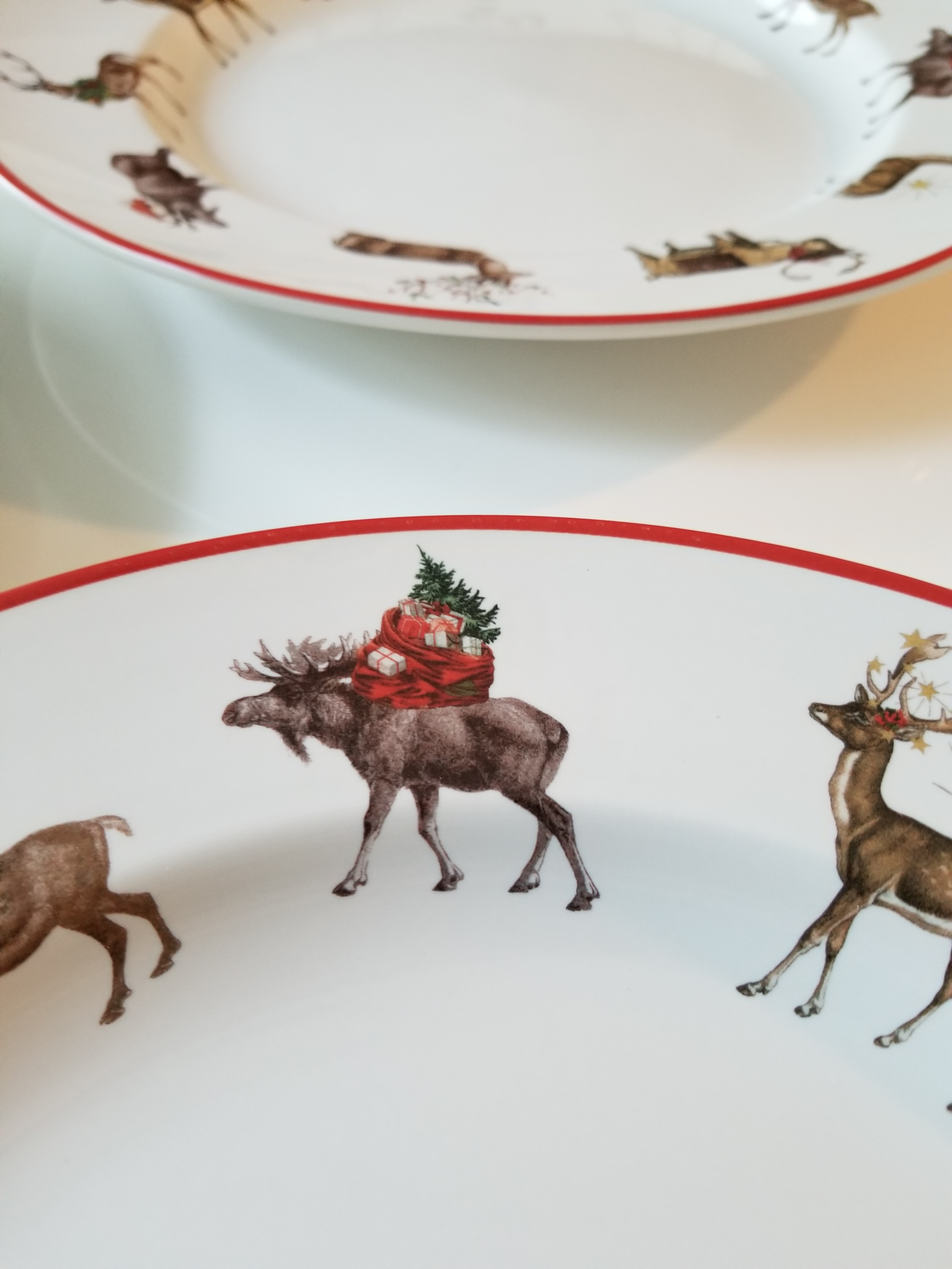Pottery Barn \ Silly Stag\ Holiday Dinner Plates - Set of 4 - Image 2 sc 1 st Chairish : holiday dinner plates - pezcame.com